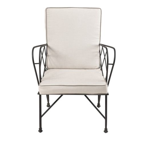 Classy Metal Comfort Leaf Chair with Cushion